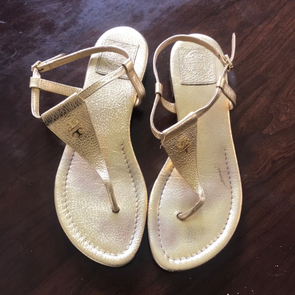 Gold Tory Burch Sandals